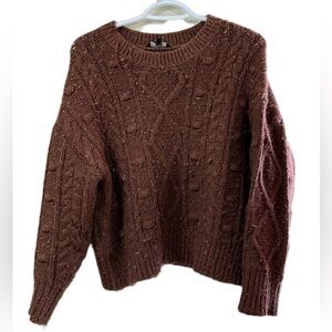George Brown Cable Knit Crew Neck Sweater